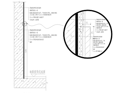 墙面节点 墙砖收口 不锈钢收口条 墙砖大样图 过道墙砖节点 施工图