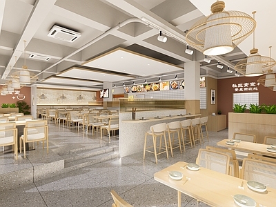 现代新中式食堂 社区食堂 新中式餐厅