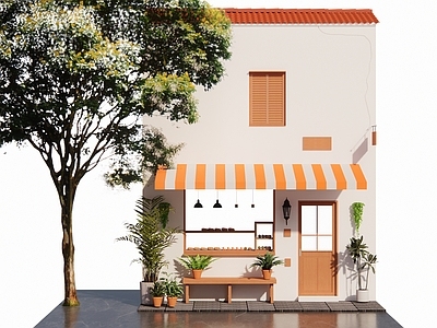 现代新中式树屋 现代小卖部门店 门头 门店设计 中式 治愈梦想小店