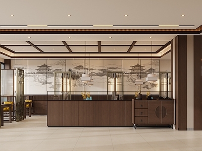 新中式中式中餐厅 新中式餐厅 中餐厅 明档