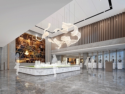 新中式售楼处 沙盘区