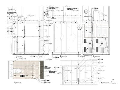 现代极简公共卫生间 商场卫生间 卫生间马桶节点 卫生间隔断节点 弧形马赛克墙面 办公室卫生间 施工图