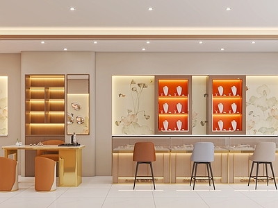 现代原木珠宝店 黄金店 黄金加工店