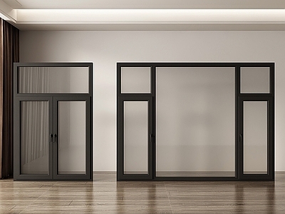 现代平开窗 窗子 窗户 平开窗