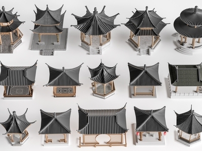 新中式中式亭子 亭 凉亭 古建亭子