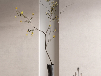 侘寂花瓶 树枝 绿植摆件