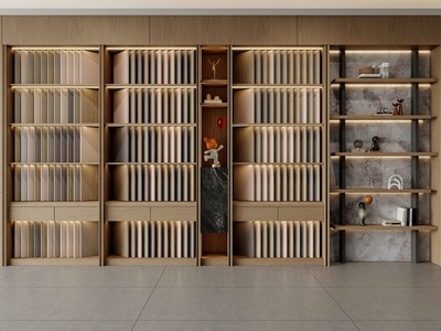 现代意式家居专卖店 色板柜 全屋定制色板柜 展厅色板柜 木作展厅色板柜 展示柜