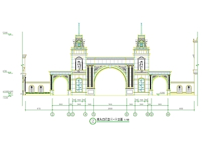 欧式美式其他建筑 欧式大门 美式大门 现代大门 施工图