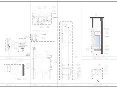 综合家具节点 酒店洗手池节点 施工图