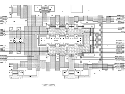 景观节点 跌水树阵 施工图