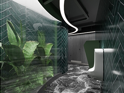 现代卫生间 绿林卫生间 植物卫生间