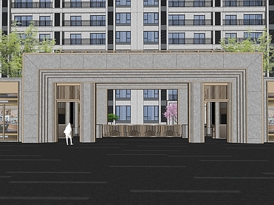 现代入口大门 现代门楼 小区入口 入口闸门 小区入口大门 小区门楼