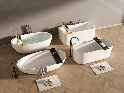 浴缸 浴缸 浴盆 拖鞋 地垫