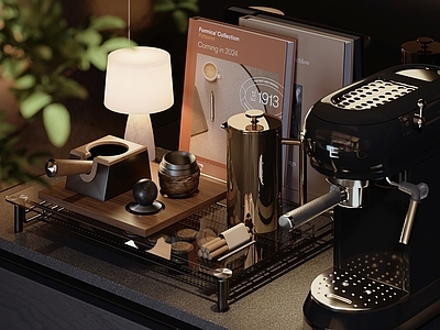 咖啡机 咖啡机 台灯 装饰品 摆件 水壶