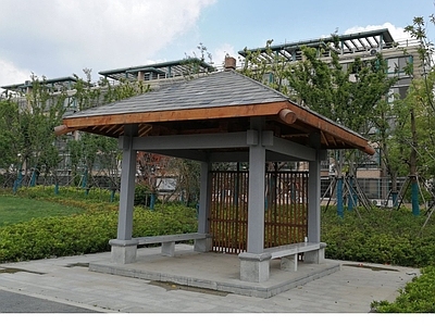 现代中式亭子图库 方形景观亭 景观亭结构 景观亭四套 施工图