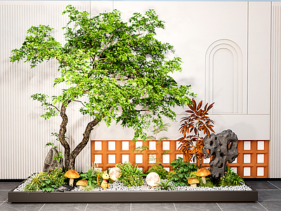 植物组合 现代植物景观造景 美陈 室内景观小品
