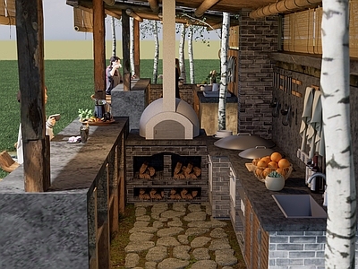 灶台 老灶台 土灶台 文旅大灶体验 户外厨房 厨房