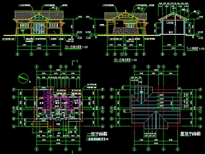 仿古建筑 小青瓦公厕 公园古建厕所 公厕结构图 施工图