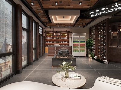 新中式复古茶餐厅 餐饮店 快餐店 火锅店 烤肉店