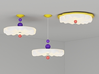 现代奶油灯具组合 现代吸顶灯 现代吊灯 卧室吸顶灯 孟菲斯灯具 包豪斯灯具
