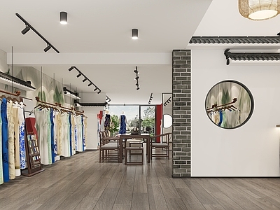 新中式现代服装店 现代新中式旗袍店