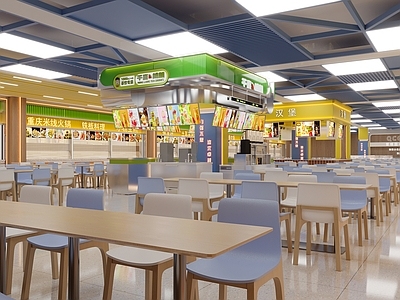 现代食堂 大学食堂 餐饮 快餐