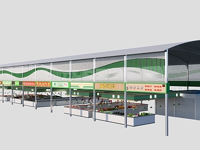 现代简约农贸市场 农贸市场 菜市场 商铺菜市场 简约菜市场 农贸商品