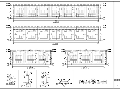 钢结构 钢结构建筑 草料棚 施工图