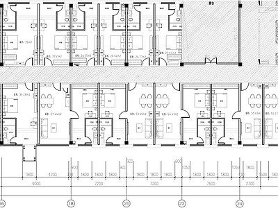 现代宿舍 员工宿舍 学生宿舍 施工图