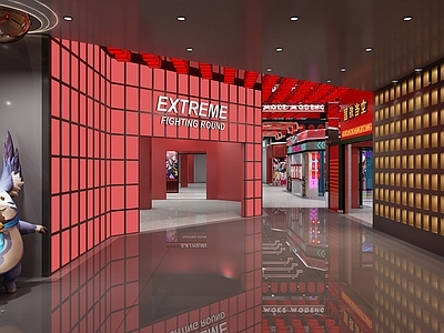 新中式现代商场 商场大厅 商场入口 商场