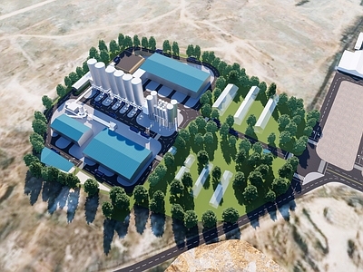现代其他工业建筑 矿场 矿坑 尾矿 厂房 矿业