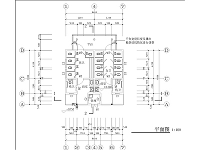 现代公厕 公共厕卫建筑 施工图