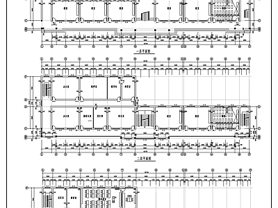 现代学校建筑 学教学楼建筑平面 方案 施工图
