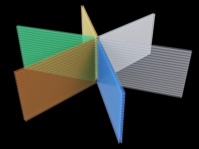 现代遮阳棚 透明瓦 雨棚车棚隔热板 蜂窝采光瓦 双层耐力板 阳光房采光瓦