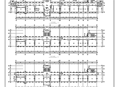 现代学校建筑 农村小学教学楼 平面方案 施工图