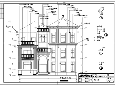 现代别墅建筑 自建农村别墅建筑 施工图