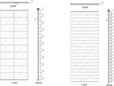 综合门节点 格栅玻璃门金属移 施工图