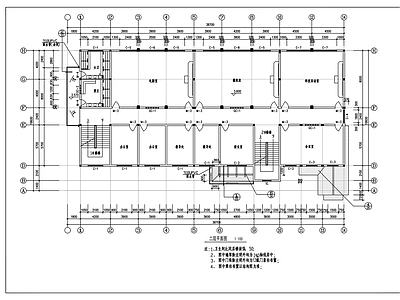 现代幼儿园建筑 中西式小学教学楼 建筑图 施工图