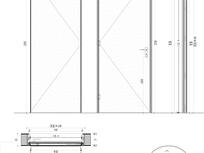 隐形门节点 极简涂料隐形暗门 施工图