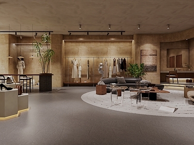 极简中古服装店 服装店 溶洞服装店 复古服装店 极简服装店 女装店