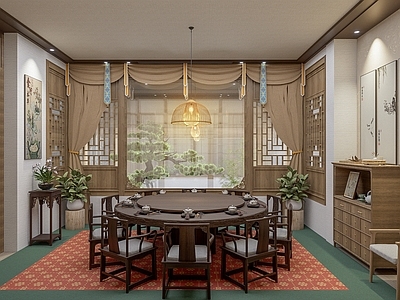 中式中餐厅 中餐厅包间 中式餐饮 餐厅包房