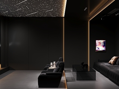 现代影音室 地下室 影音室