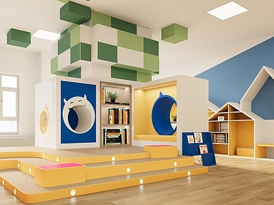 现代幼儿园 幼儿园教室 幼儿园走廊 幼儿园大厅 活动室 儿童功能室