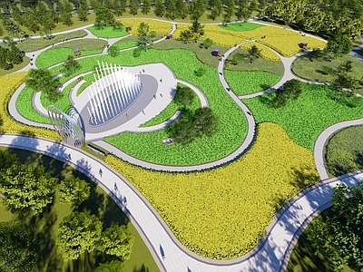 现代景观公园 现代花海游园 现代植物科普园 现代文旅公园