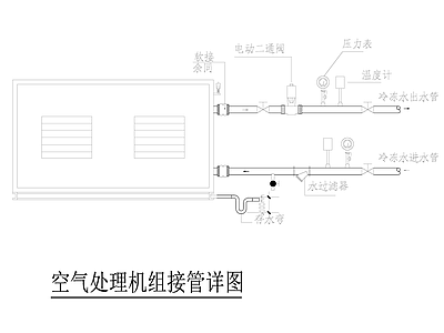 暖通节点 空气处理机组接管 施工图