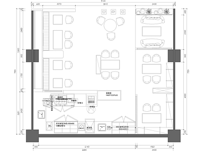 现代极简蛋糕店 蛋糕店全 施工图