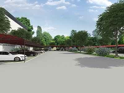 现代其他公共建筑 停车场