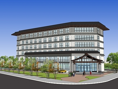 新中式医院建筑 医疗建筑 医院建筑 急诊大楼