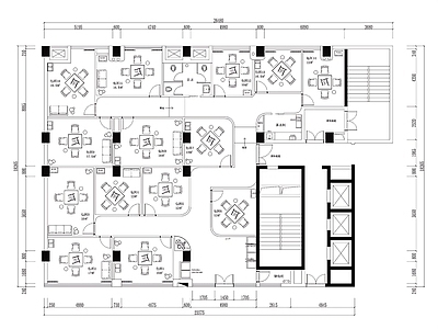 现代棋牌室 共享棋牌水平面图 300M² 施工图