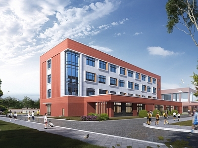 现代学校建筑 现代教学楼